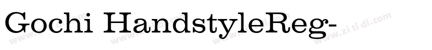 Gochi HandstyleReg字体转换